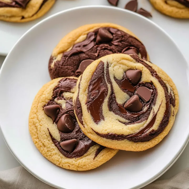 Chewy Chocolate Chip Marble Cookies - TheFab20s