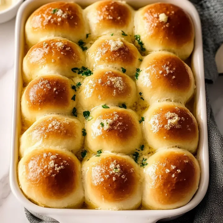 Garlic Butter Dinner Rolls Recipe – Soft, Fluffy, and Buttery