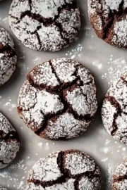 Soft No Chill Chocolate Crinkle Cookies