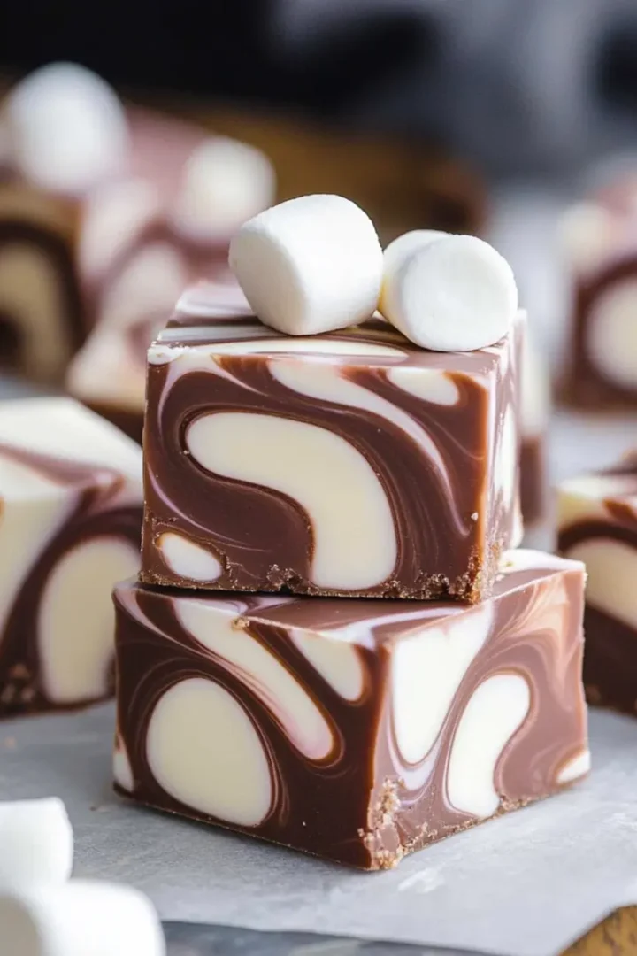 Easy Marshmallow Swirl Fudge You’ll Love! 😍