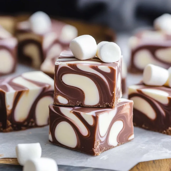 Easy Marshmallow Swirl Fudge You’ll Love! 😍