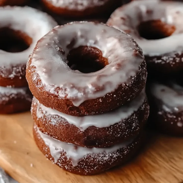 Baked Chocolate Cake Doughnuts Recipe Quick Soft Fluffy Cool Baked Goods
